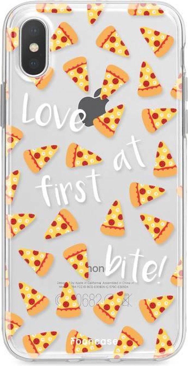 Fooncase Hoesje Geschikt voor iPhone XS Max - Shockproof Case - Back Cover / Soft Case - Pizza