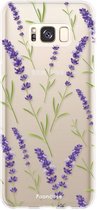Samsung Galaxy S8 Plus hoesje TPU Soft Case - Back Cover - Purple Flower / Paarse bloemen