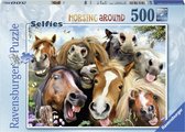 Ravensburger puzzel Selfies! Horsing Around - Legpuzzel - 500 stukjes