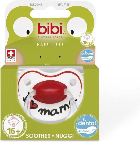 Bibi Fopspeen I love Mama voor Baby's vanaf 16 Maanden 10x5cm | | bol.com