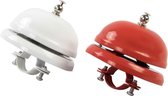 Dunlop Fietsbel Hotelbel Stijl Ø 76 mm rood of wit (Per stuk, assorti geleverd)