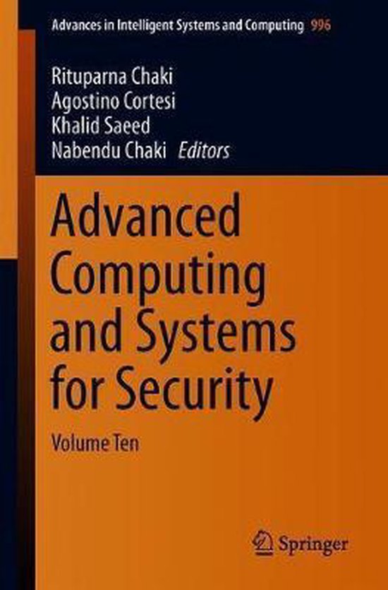 Advanced Computing and Systems for Security - cover