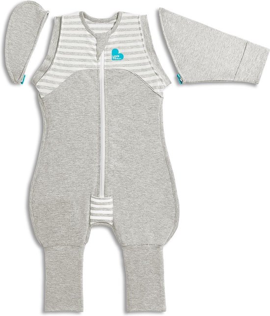 Love to Dream™ Baby Pyjama Swaddle Up™ - Inbakeren afbouwen - Baby 4-6 maanden - 8.5-11 kg - All Season - Grijs
