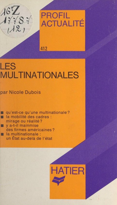 Les multinationales - cover