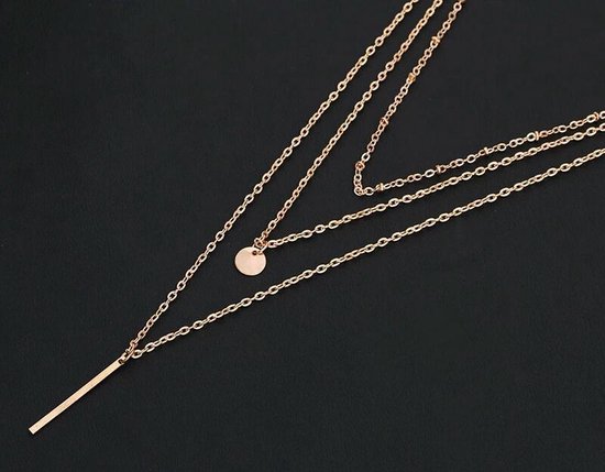 Juwelen - Ketting - Lagen - Goud - 32cm | bol.com