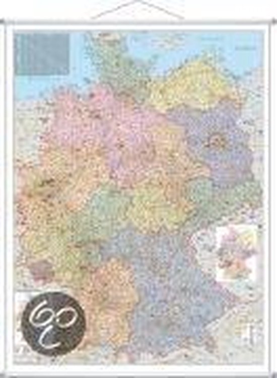 Orga-Karte Deutschland. Wandkarte Großformat mit Metallstä ... - cover