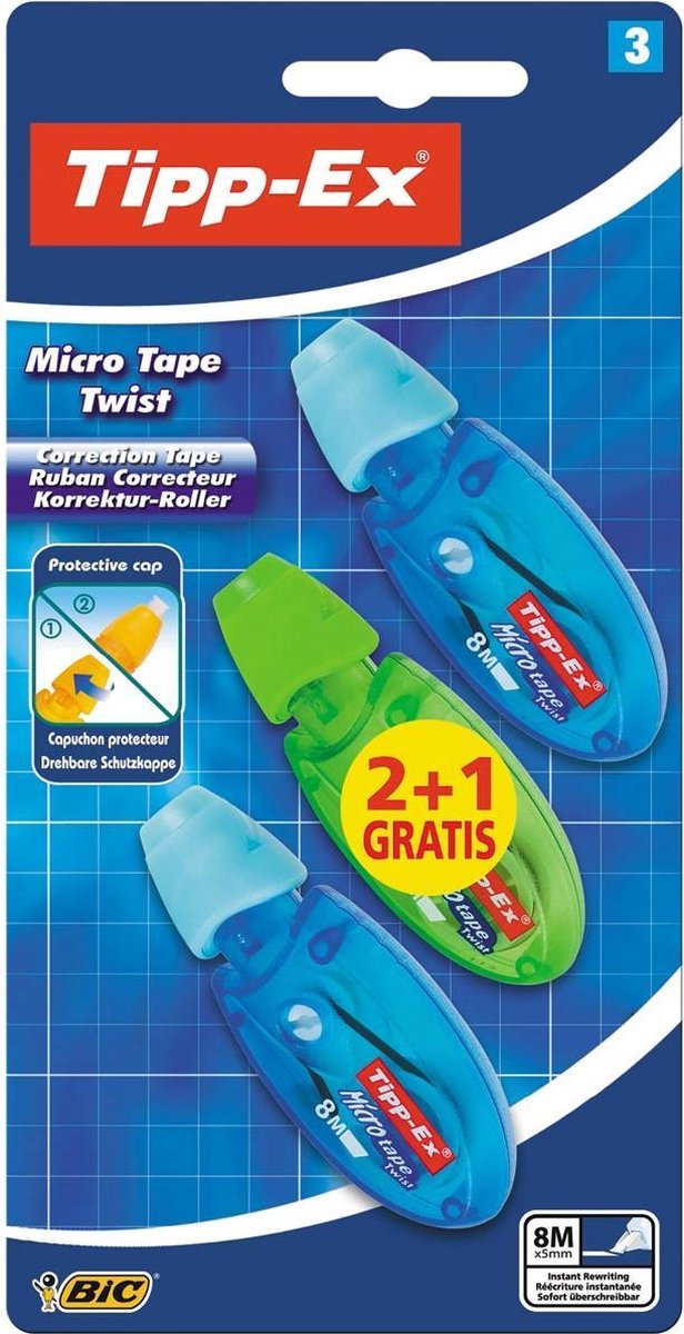 Tipp-Ex Micro Tape Twist Rubans Correcteurs 8 m x 5 mm - Corps