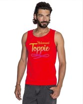 Rood Helemaal Toppie singlet/ mouwloos shirt heren XL