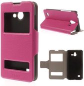 Huawei Ascend Y550 view cover hoesje hot pink