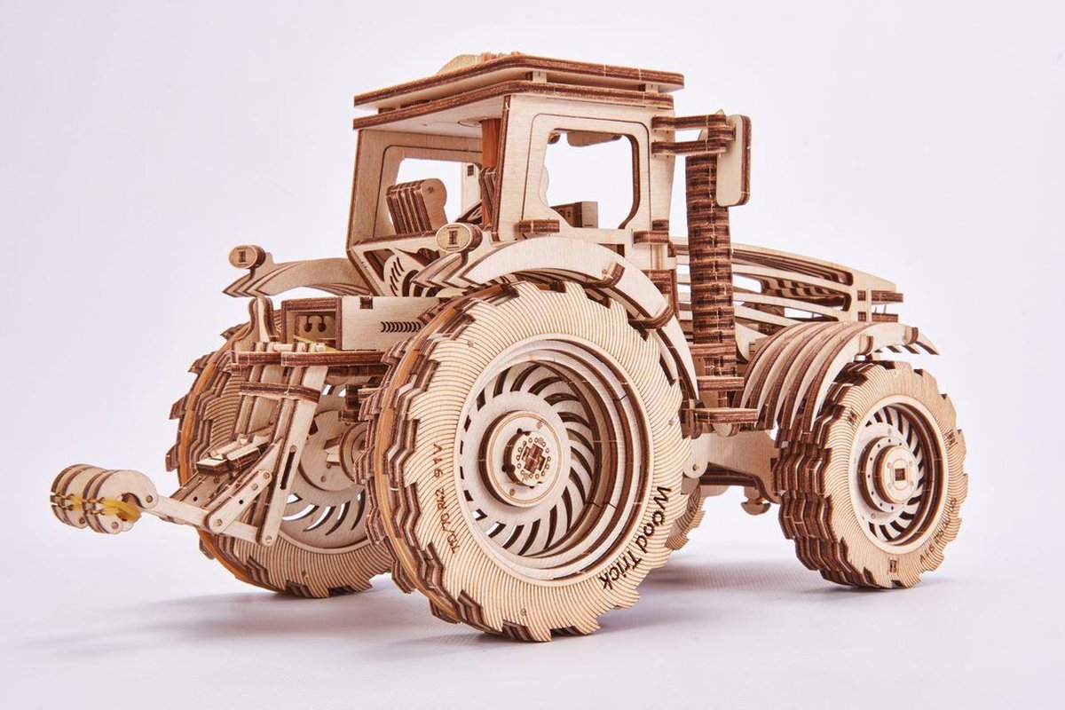 Wood Trick – Modelbouw 3D houten puzzel – Tractor (WDTK006) – 401 stuks - Geen lijm noch verf nodig! — afbeelding 17
