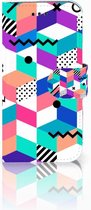 Geschikt voor Samsung Galaxy A3 2017 Bookcase Hoesje Design Blocks Colorful