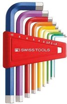 PB Swiss Tools stiftsleutelset binnenzeskant 9 delig Rainbow - PB210.H-10RBCN