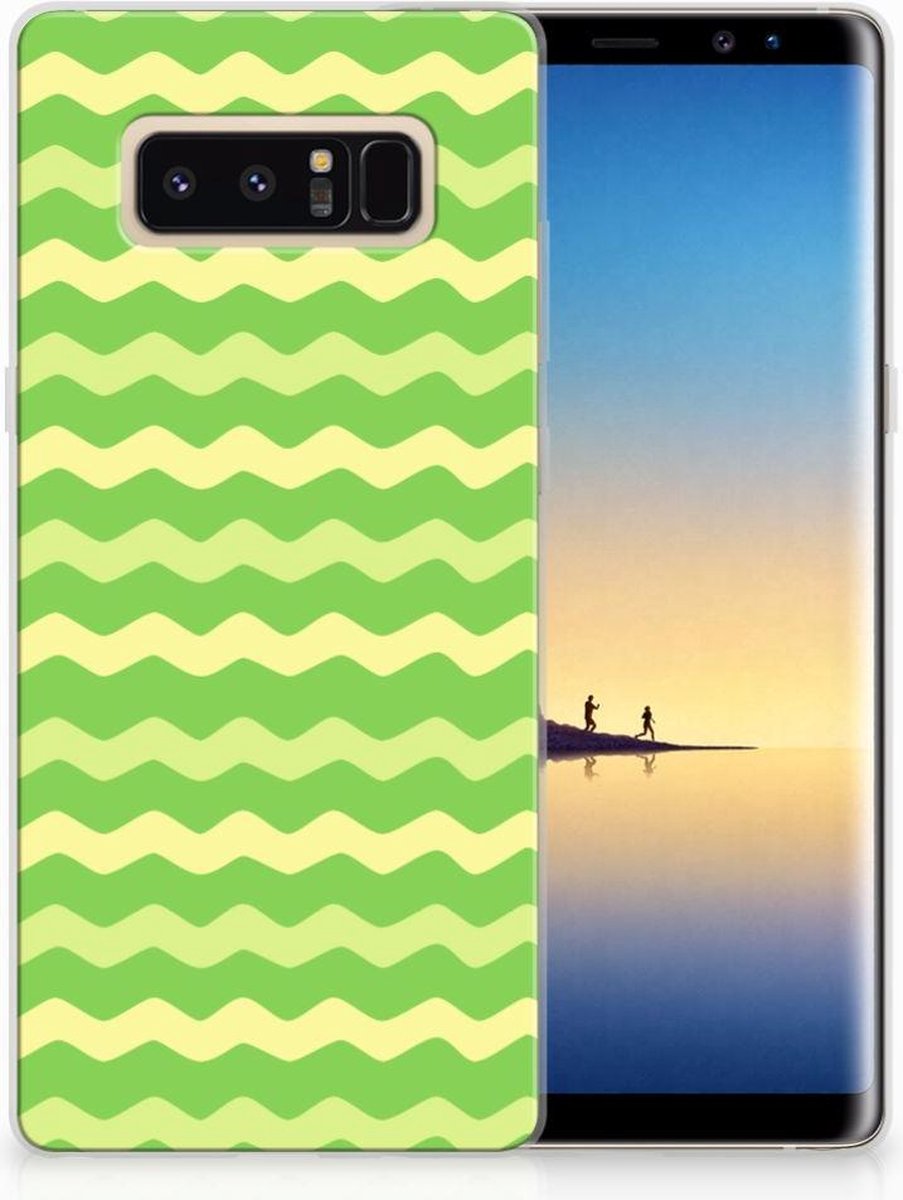Samsung Galaxy Note 8 TPU bumper Waves Green