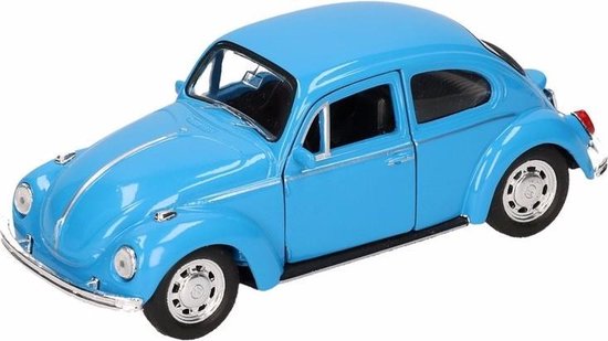 Speelgoed blauwe Volkswagen Kever auto 14,5 cm |