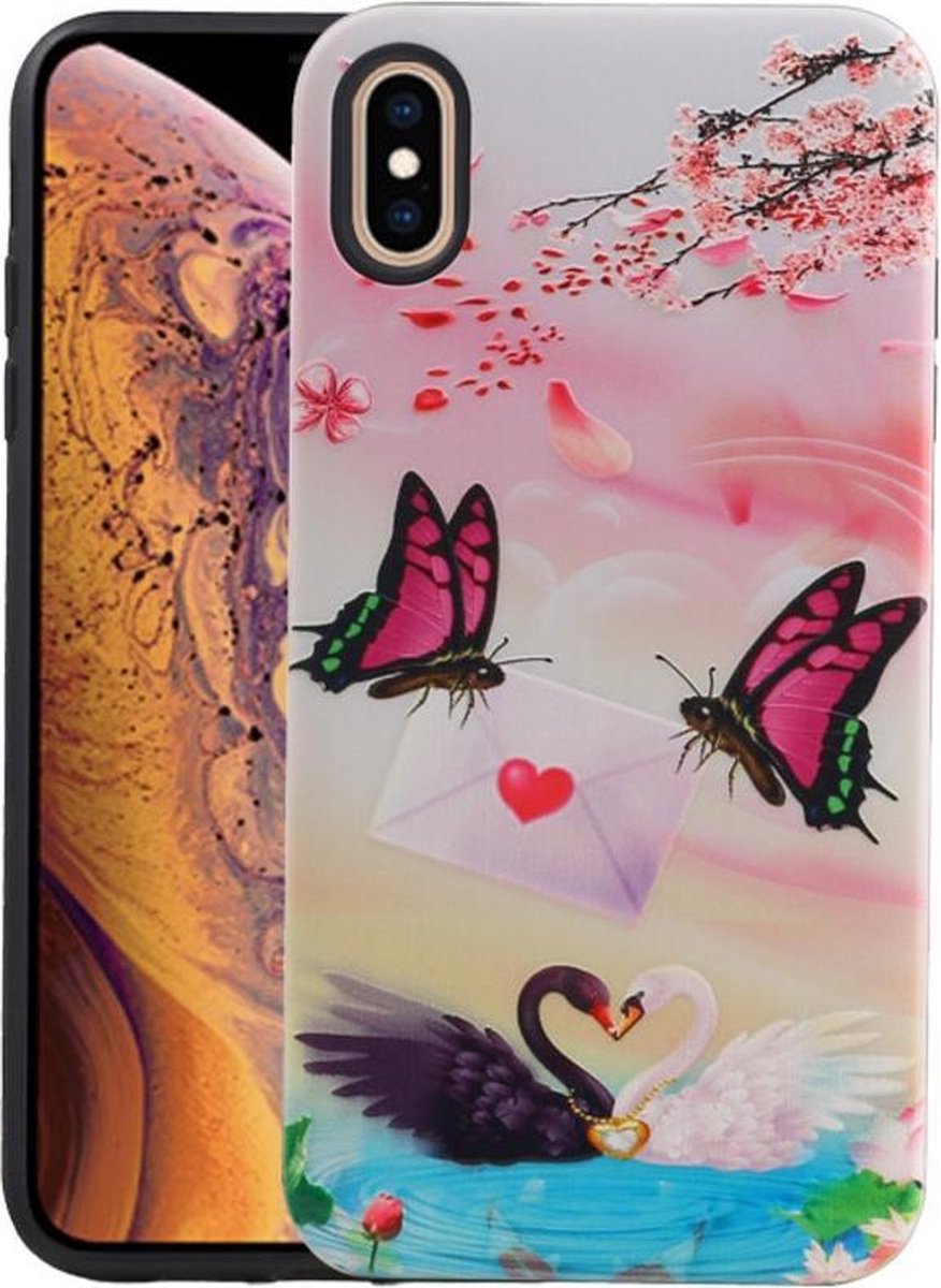 Vlinder Design Hardcase Backcover - Hoesje Geschikt voor iPhone XS Max