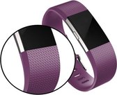 Classic Bandje Paars geschikt voor FitBit Charge 2 – Siliconen Armband Purple - Small