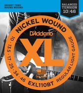 D'Addario EXL110BT Evenwichtige spanning Normaal licht nikkel gewonden elektrische gitaar snaren, 10-46
