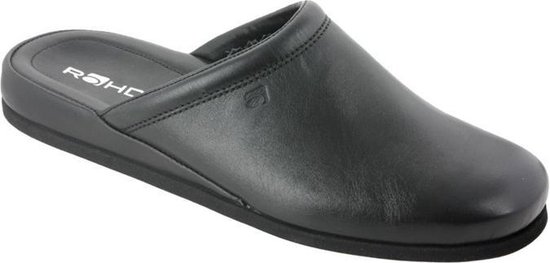 Chaussons homme Rohde - cuir - noir - 6600-90 - Taille 45