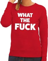 What the Fuck tekst sweater rood voor dames XS
