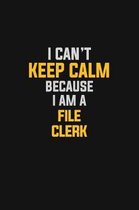 I Can't Keep Calm Because I Am A File Clerk