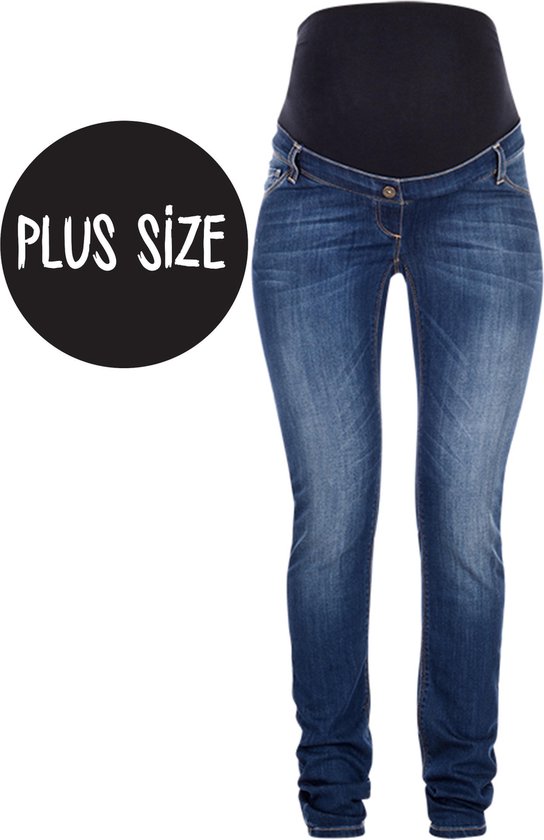 | Love2Wait Zwangerschapsbroek Sophia Plus Size Love2Wait Skinny Jeans Sophia Dark Wash Lengte 32 | BabyPlanet