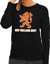 Nederland supporter sweater Hup Holland Hup zwart voor dames - landen kleding S