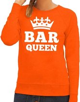 Oranje Bar Queen sweater dames - Oranje Koningsdag / Orange supporter kleding S