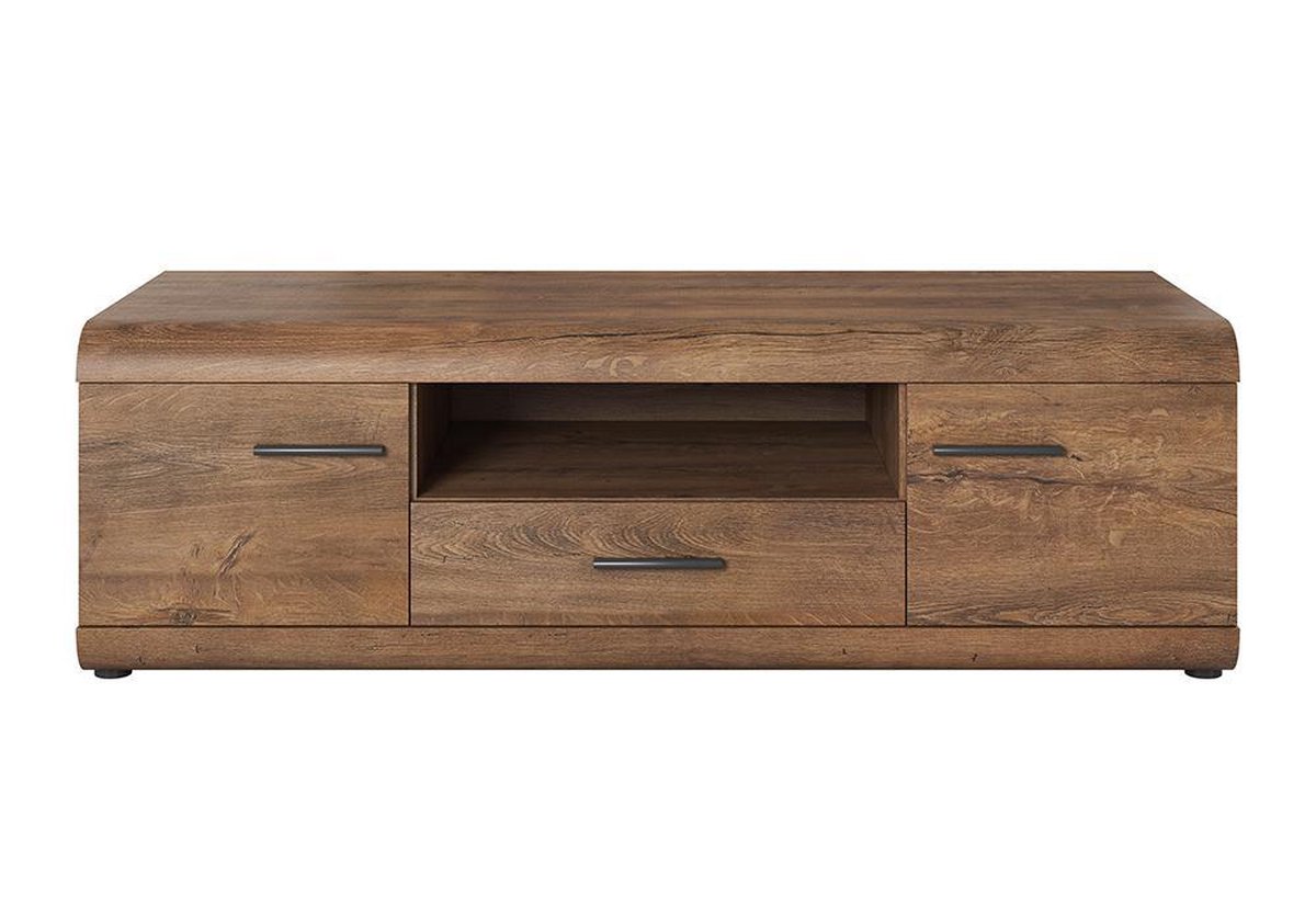 Meubelleader - TV-meubel Venetië - Donker-Eiken - 138 cm breed | bol.com