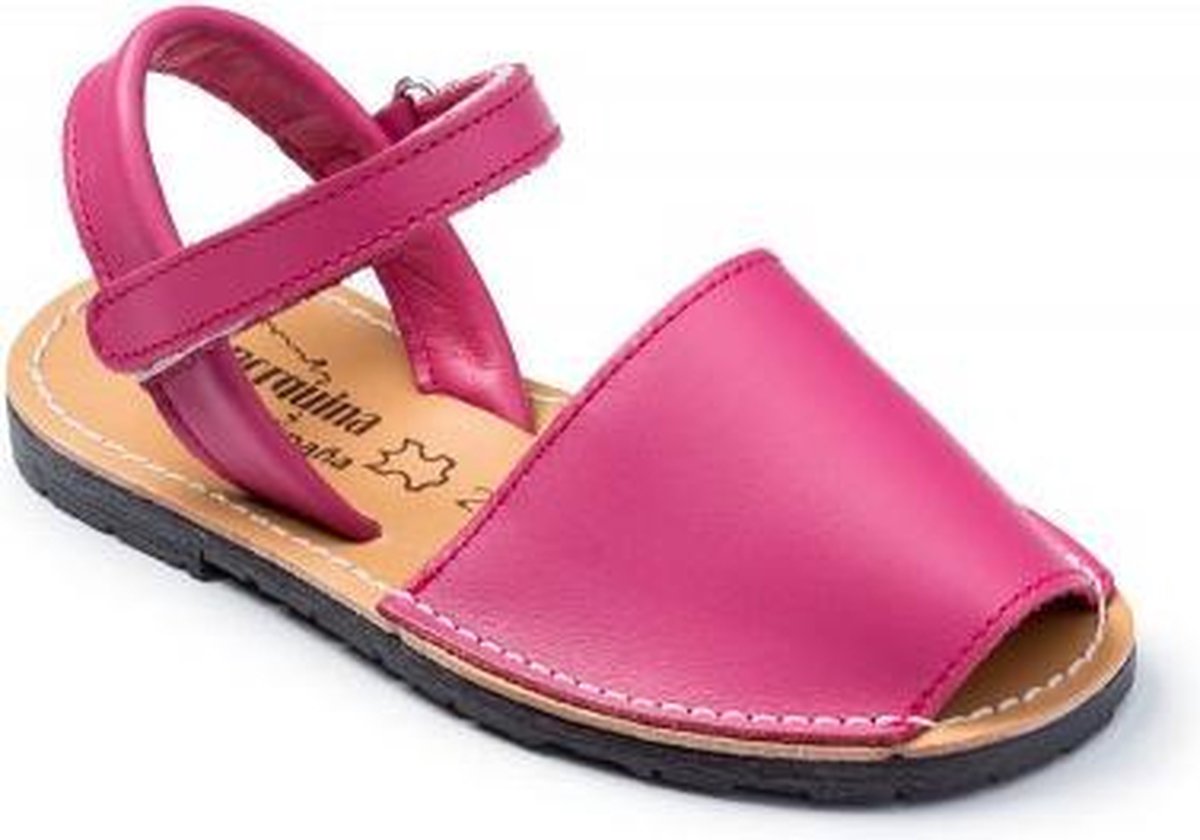 Menorquina-spaanse-sandalen-avarca-kinder-roze-enkelbandje-maat 31