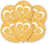 Amscan Ballonnen Gold Anniversary 27,5 Cm Goud 6 Stuks
