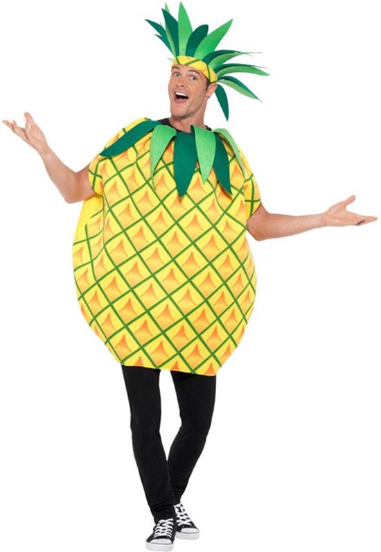 Geel en groen ananas kostuum voor volwassenen - Volwassenen kostuums | bol .com