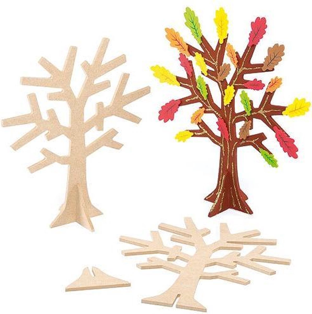Houten 3D-bomen stuks per verpakking) bol.com