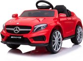 Kinderwagen - Elektrische auto "Mercedes GLA45 AMG" - Gelicenseerd - 12V4.5AH Oplaadbare batterij, 2 motoren - 2.4 Ghz Afstandsbediening, MP3 + lederen zitting + EVA