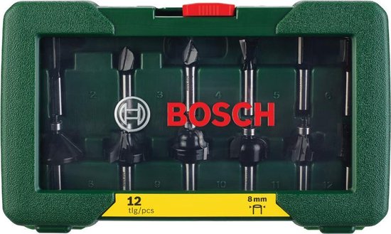 Bosch Houtfrezen -  12-delig - 8 mm schacht - Bosch