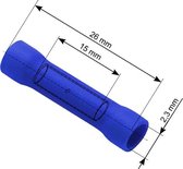 Doorverbinder Blauw - Gat diameter 2.3 mm - 100 Stuks