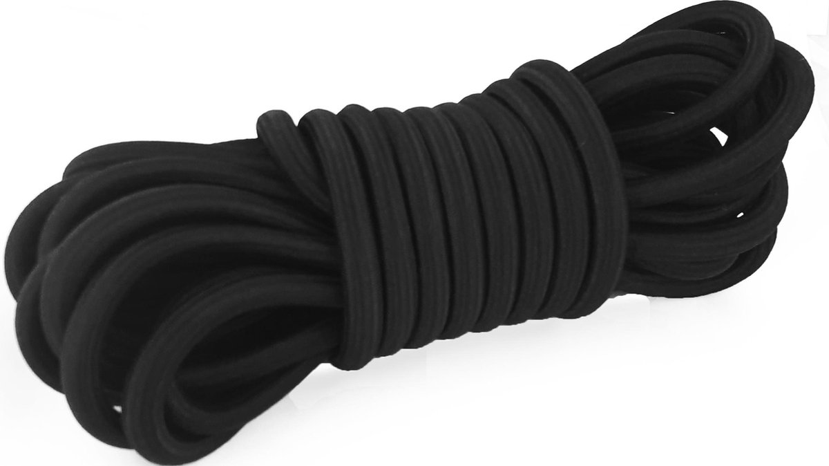 6mm Corde D'Extension Noir 10m 10 Wuergeklemmen Plan de Collier Élastique