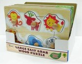 FIRST LEARNING -Easy grab wooden  puzzle - Inlegpuzzel 6 PCS