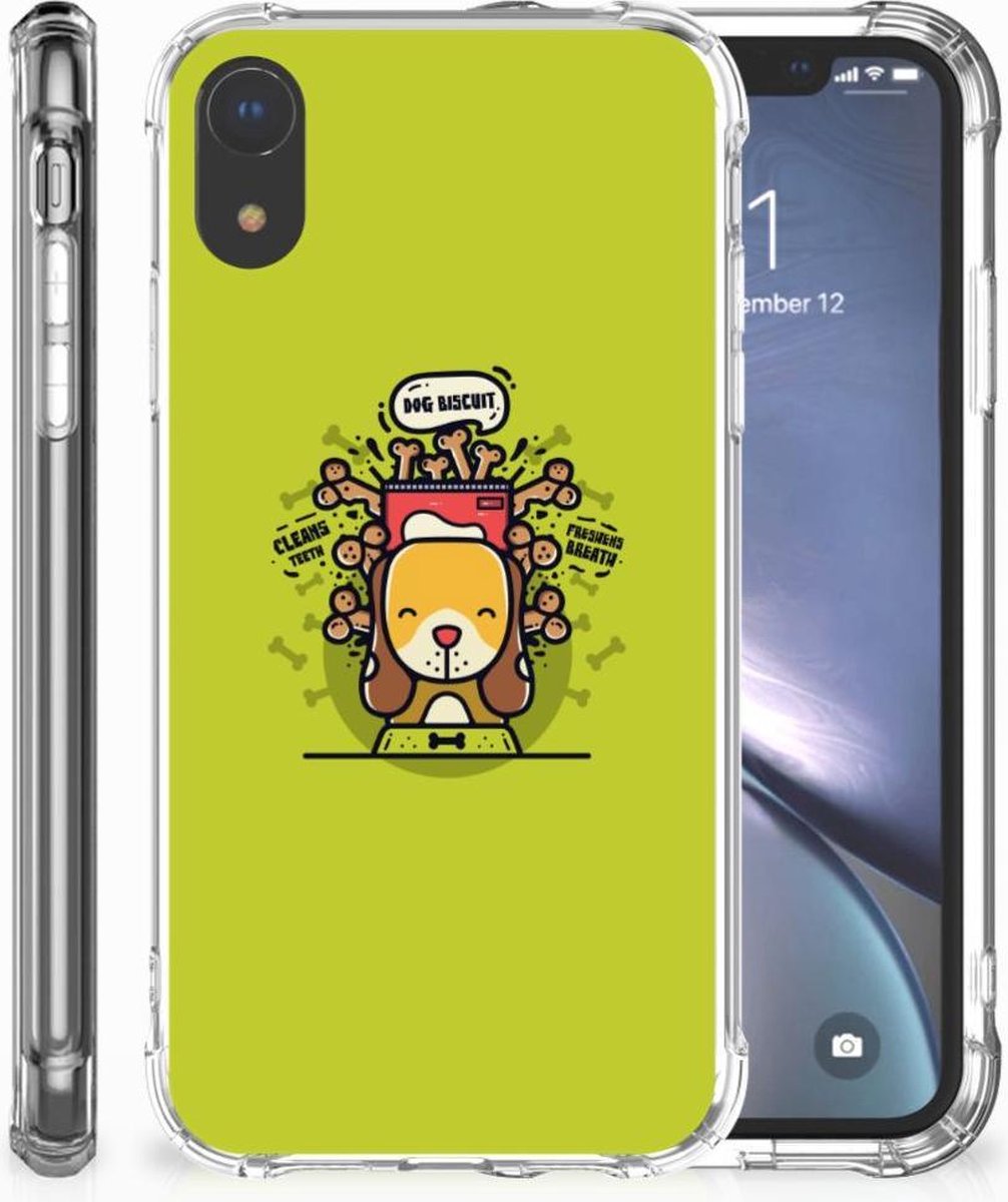 Apple iPhone Xr Stevig Bumper Hoesje Doggy Biscuit
