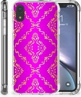 Geschikt voor iPhone Xr TPU-siliconen Hoesje Barok Roze