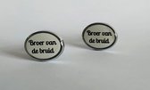 Treasure Trove® Manchetknopen Bruiloft Broer van de Bruid - Modern - Ovaal