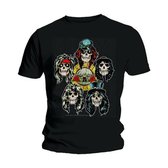 Guns N' Roses Heren Tshirt -M- Vintage Heads Zwart
