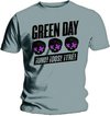 Green Day - Three Heads Better Than One Heren T-shirt - S - Grijs
