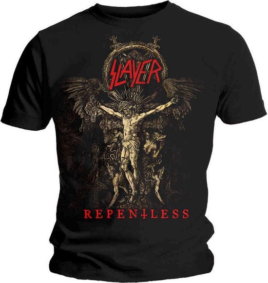 Slayer - Cruciform Skeletal heren unisex T-shirt zwart - M
