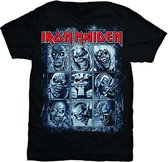 Iron Maiden Heren Tshirt -S- Nine Eddies Zwart