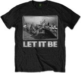The Beatles Heren Tshirt -L- Let It Be Studio Zwart