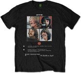 The Beatles - Let It Be 8 Track Heren T-shirt - XL - Zwart