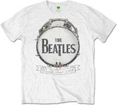 The Beatles - World Tour 1966 Heren T-shirt - 2XL - Wit