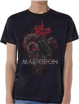 Mastodon Heren Tshirt -S- Rams Head Colour Zwart