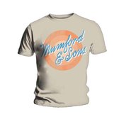 Mumford and Sons Heren Tshirt -S- Sun Script Creme