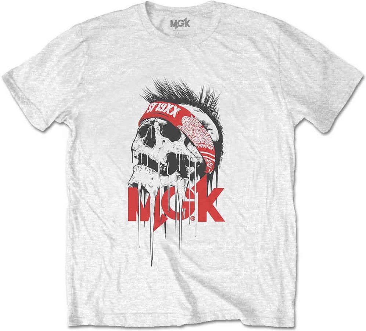 Machine Gun Kelly - Invincible Heren T-shirt - M - Wit